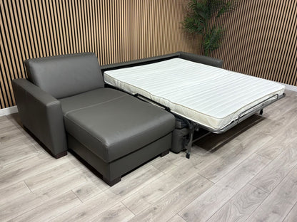 F.V Nicoletti Alcova 3 Seater Leather Sofa Bed with Storage Chaise RRP £4495