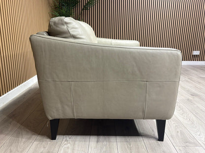 John Lewis BAILEY Style 2 Seater Stone Leather Sofa RRP £1695