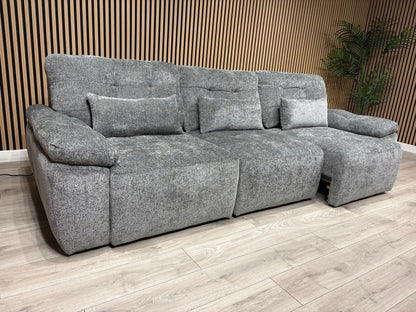 Dallas Electric Power Chaise Grey 3 Seater Sofa Bed - RRP £2500