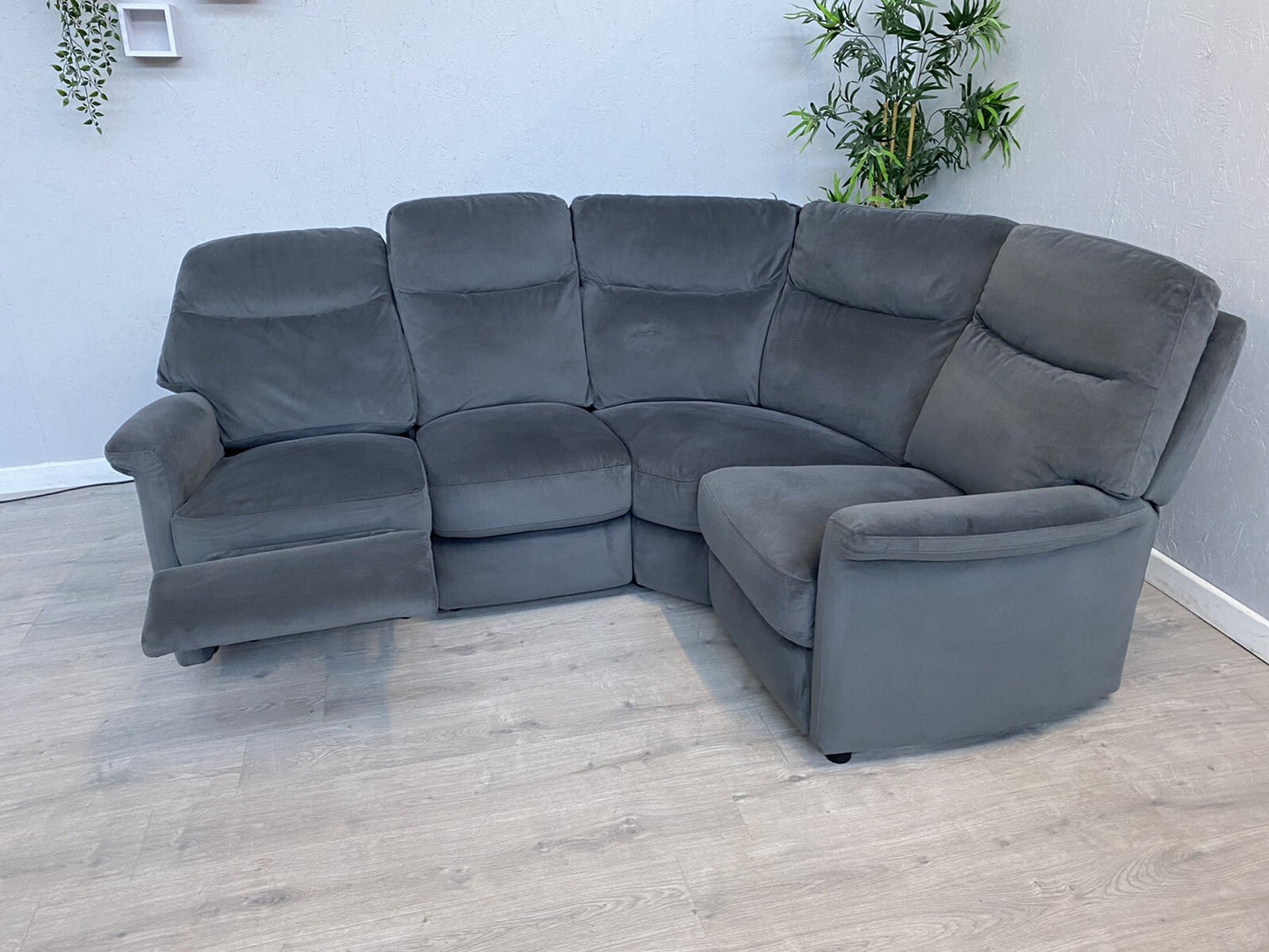 Furniture Village LILLE Fabric Compact Corner Sofa, Power Recliner - RRP £1,895