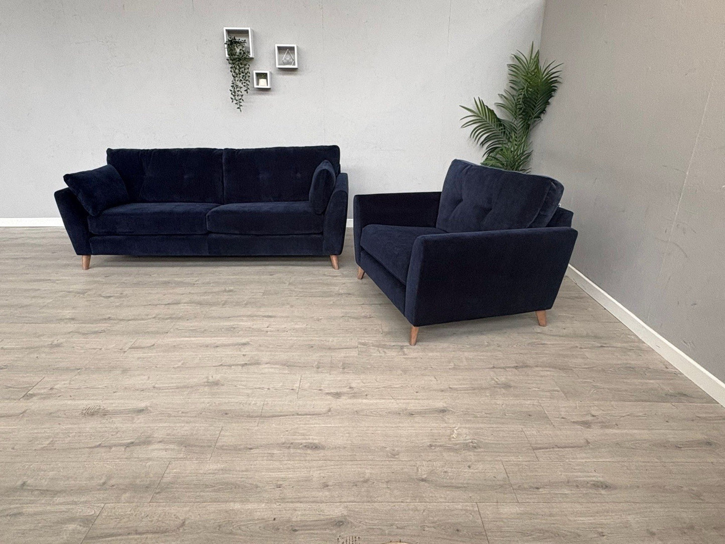 Dunelm - Peyton Grand Fabric 4 Seater Sofa + Love Chair / Armchair  - RRP £2,428