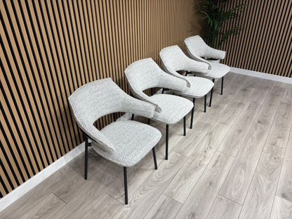 NEXT Sample - Textured natural dining chairs