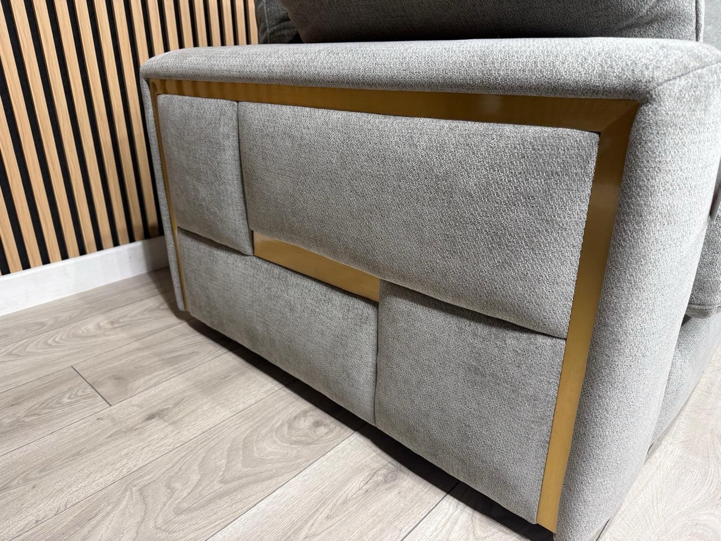 METZ Premium Fabric Large Corner Sofa, Cloud Grey - RRP £3,499