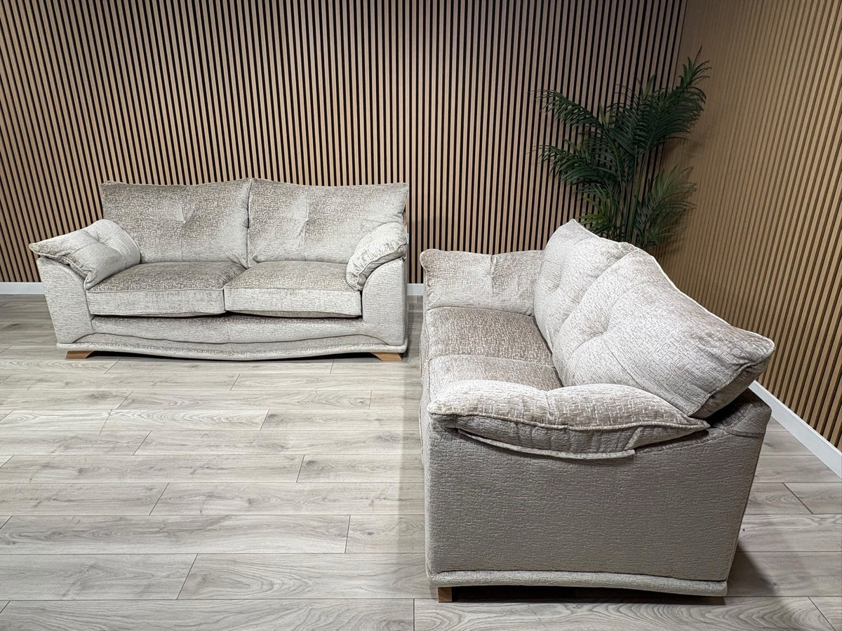 Oak Furnitureland RAVELLO Style Fabric 3 + 2 Seater Sofa Set - RRP £2,798