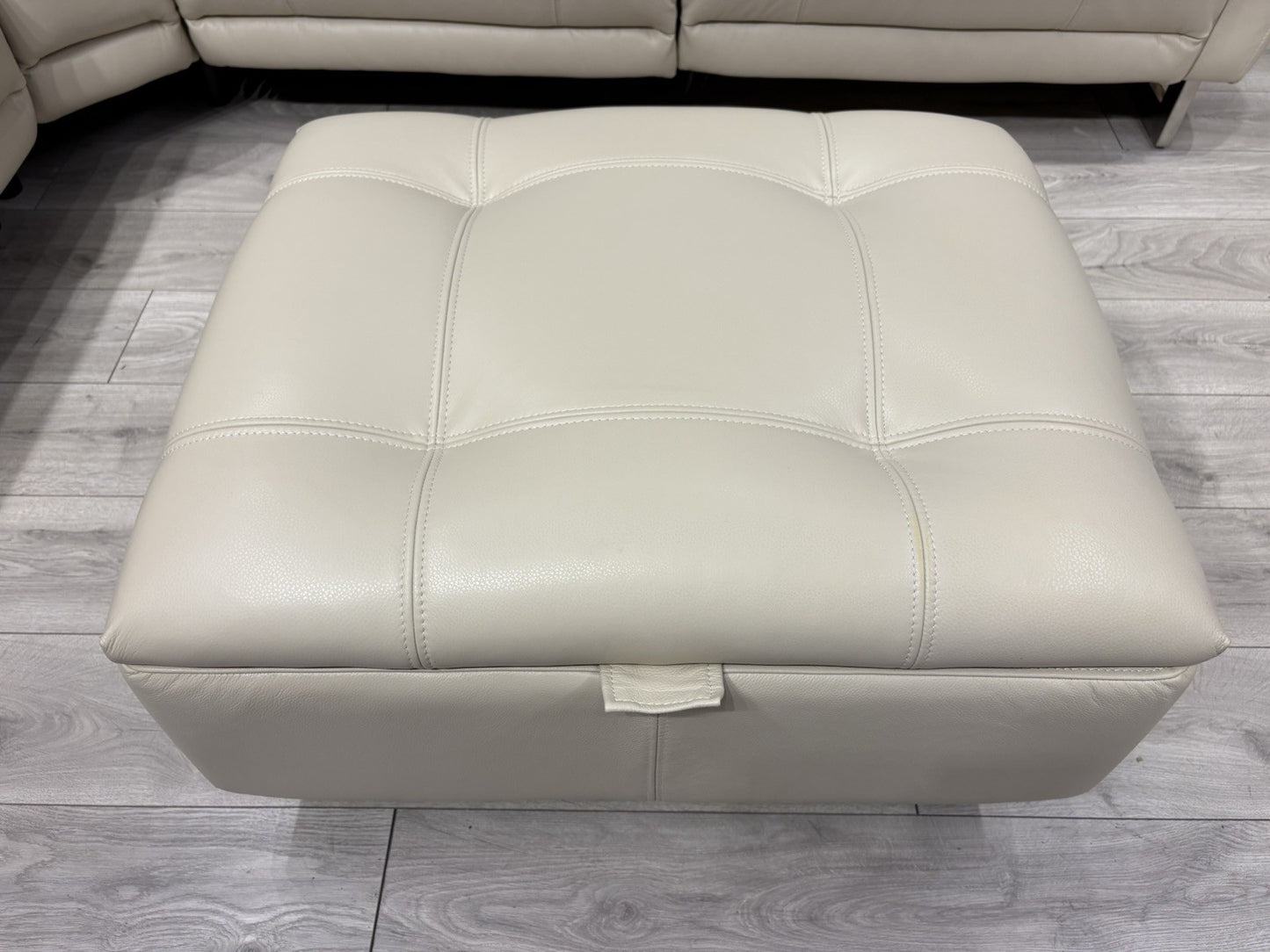 Furniture Village MOET Leather 2 Corner 2 Power Recliner Sofa + Stool RRP £5,390