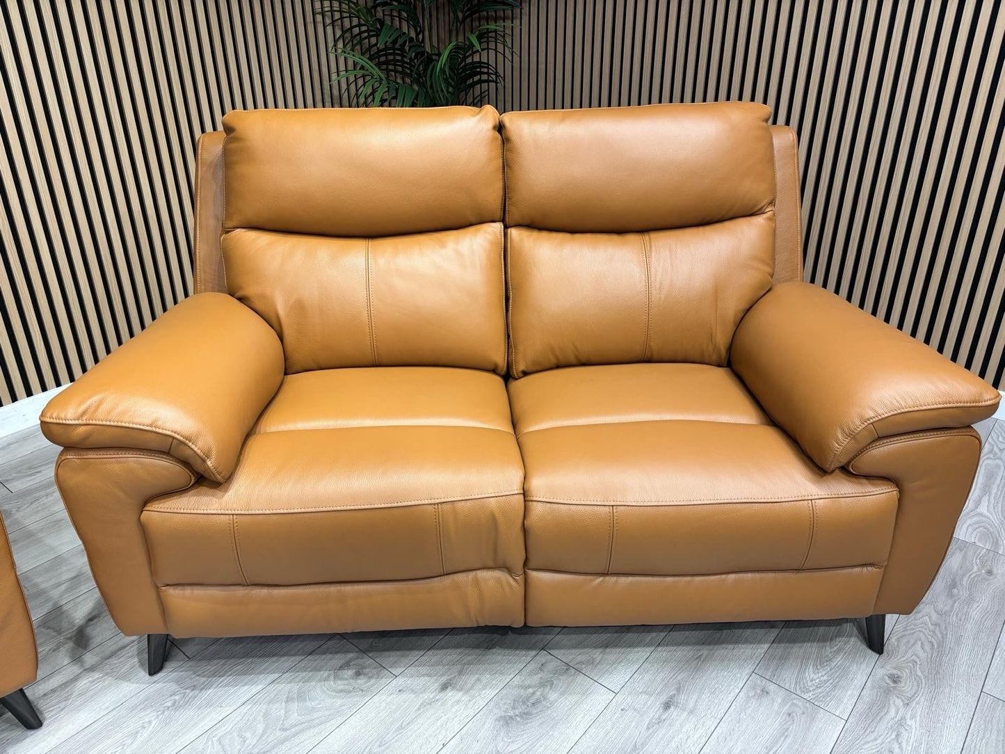 Furniture Village PANACHE Style Leather 3 + 2 Seater Power Recliner Sofa Set
