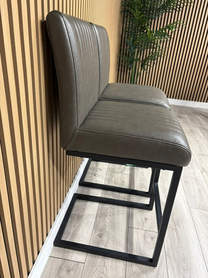 NEXT Sample - RIGA Industrial leather Bar Stools