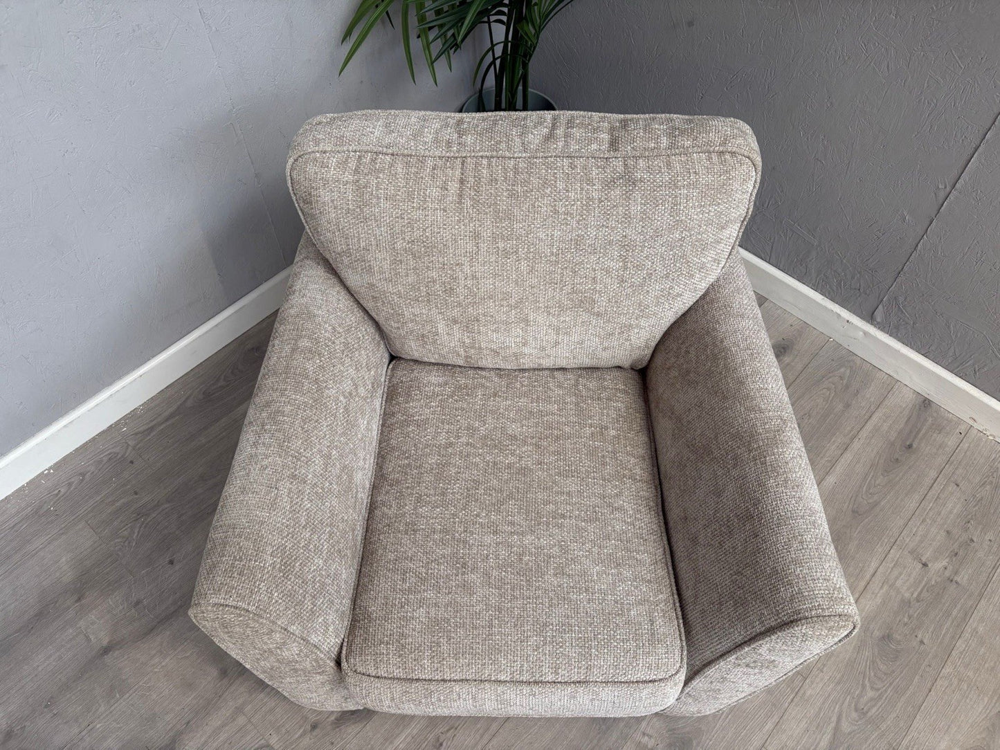 Furniture Village TABITHA Fabric Chair Armchair, Stone - RRP £995