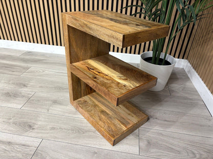 NEXT Sample - Cuba Mango Wood E Shape Shelving Unit - RRP: £459