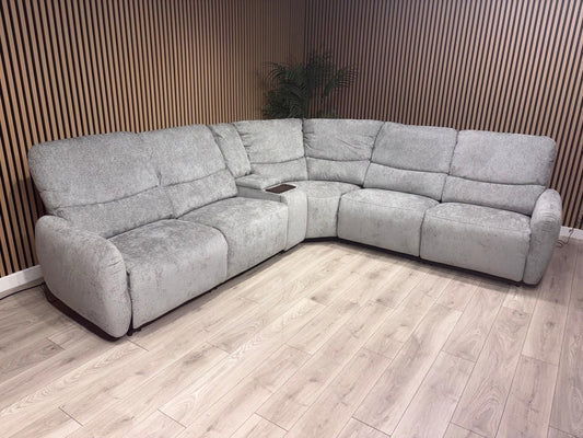 SOHO Fabric Modular 2 Corner 2 Console Sofa Set, Power Recliners - RRP £2,995