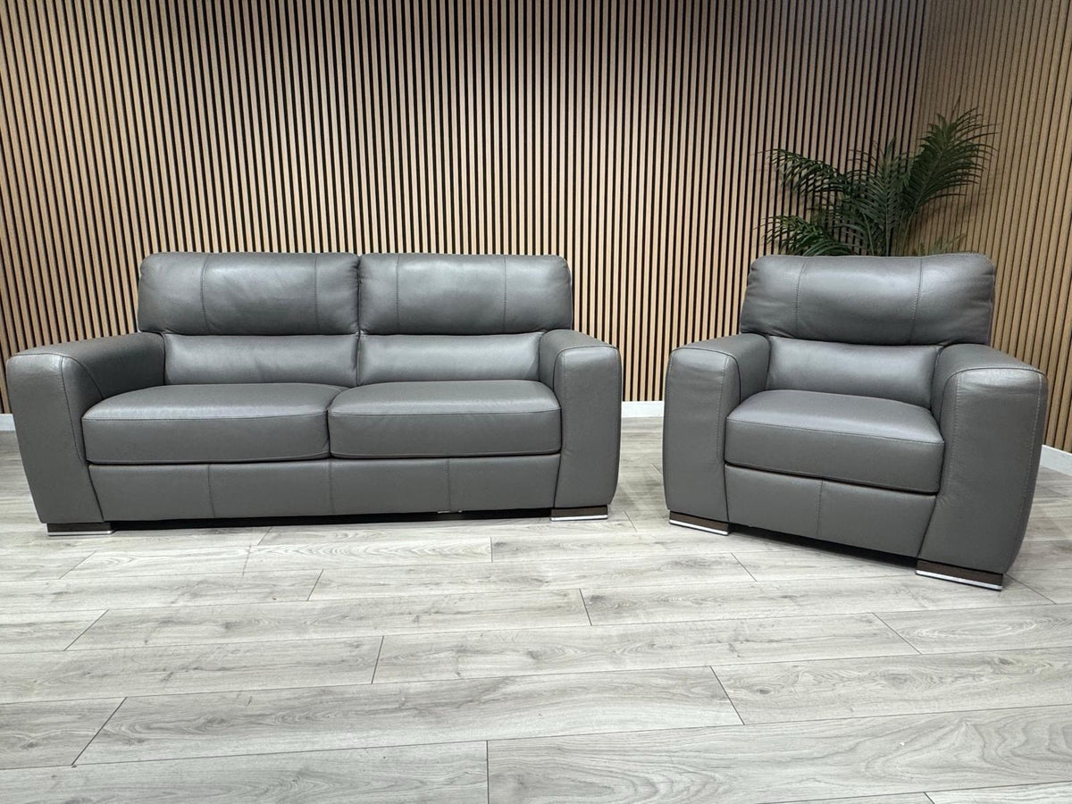 ScS - Sisi Italia LUCCA Leather 3 Seater Sofa + Armchair Set - RRP £3898