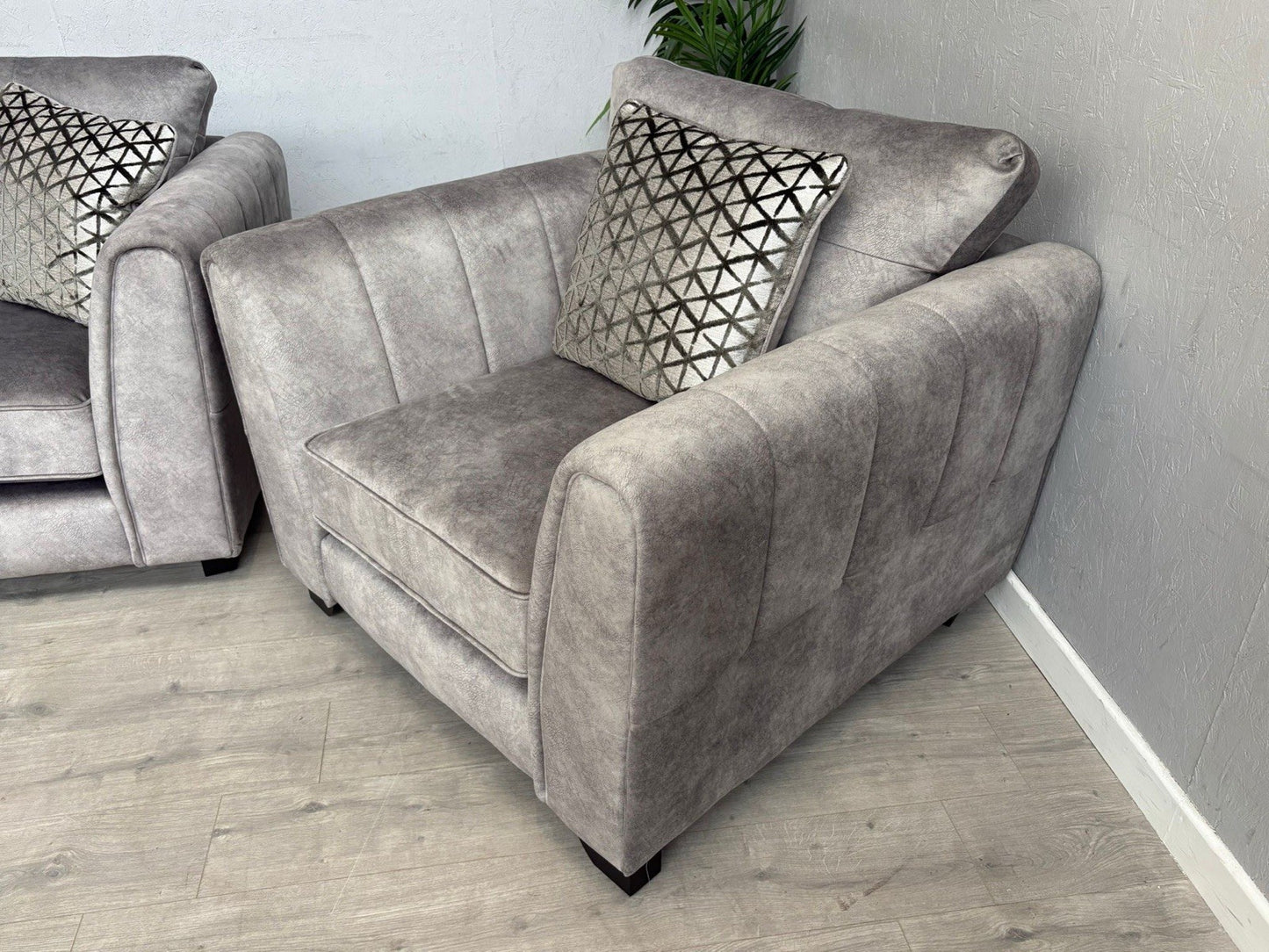 Furniture Village MARIAH Fabric LHF Chaise Corner Sofa + Armchair - RRP £4,140