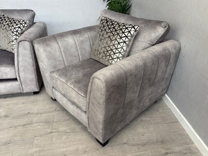 Furniture Village MARIAH Fabric LHF Chaise Corner Sofa + Armchair - RRP £4,140