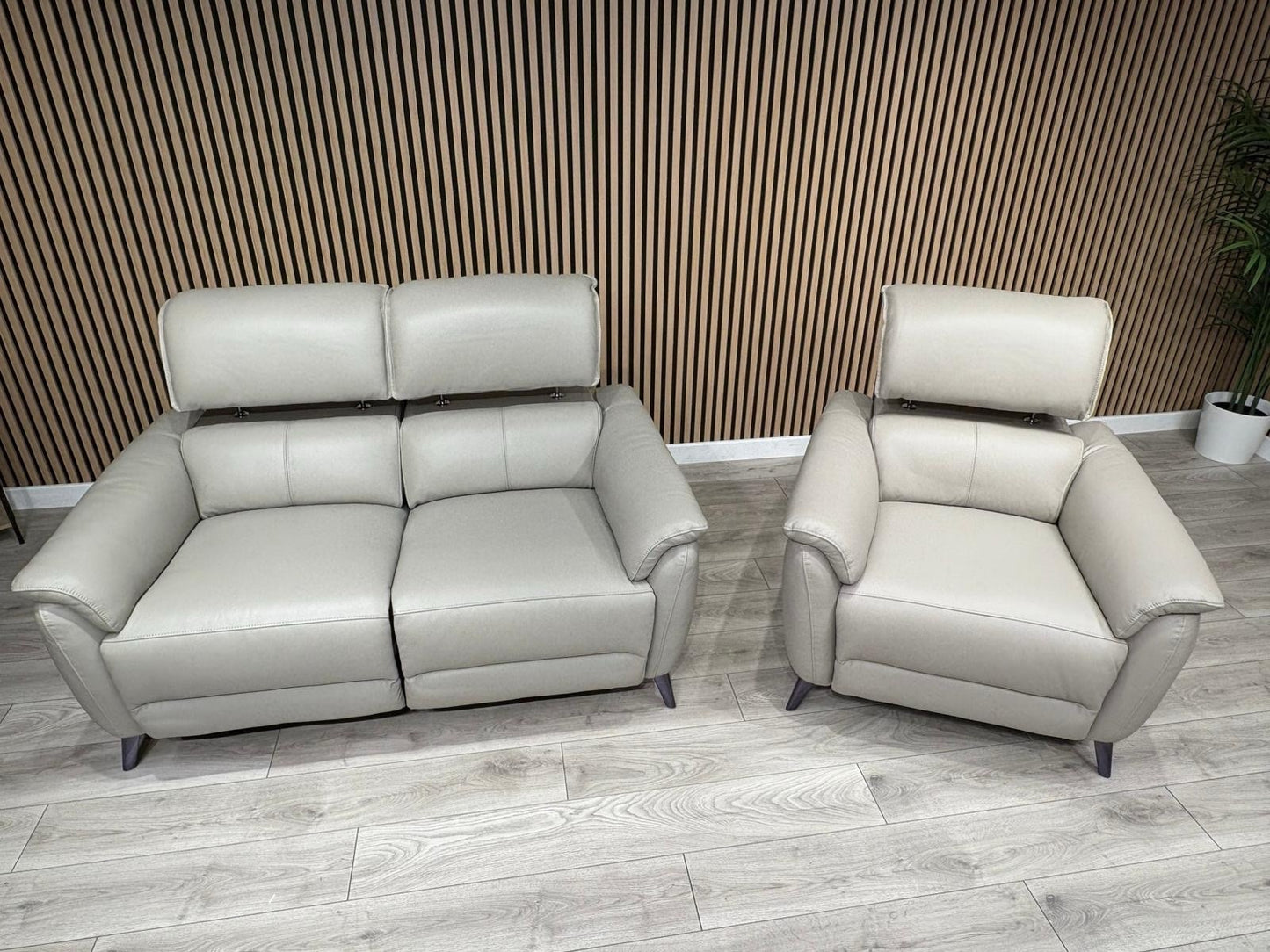 Furniture Village JUDE Style Leather 2 Seater Sofa + Armchair Set - RRP £4,440