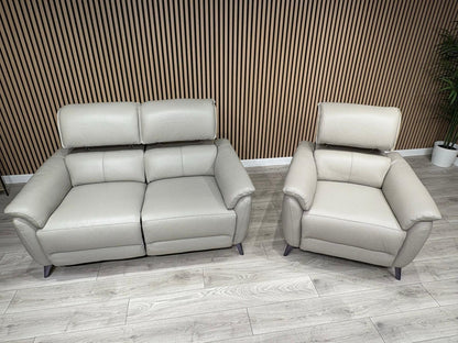 Furniture Village JUDE Style Leather 2 Seater Sofa + Armchair Set - RRP £4,440
