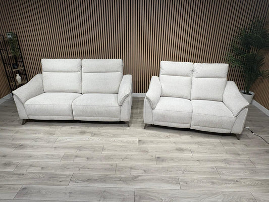 Vicenza Fabric Power Recliner 3 + 2 Seater Sofa Set - RRP £3599