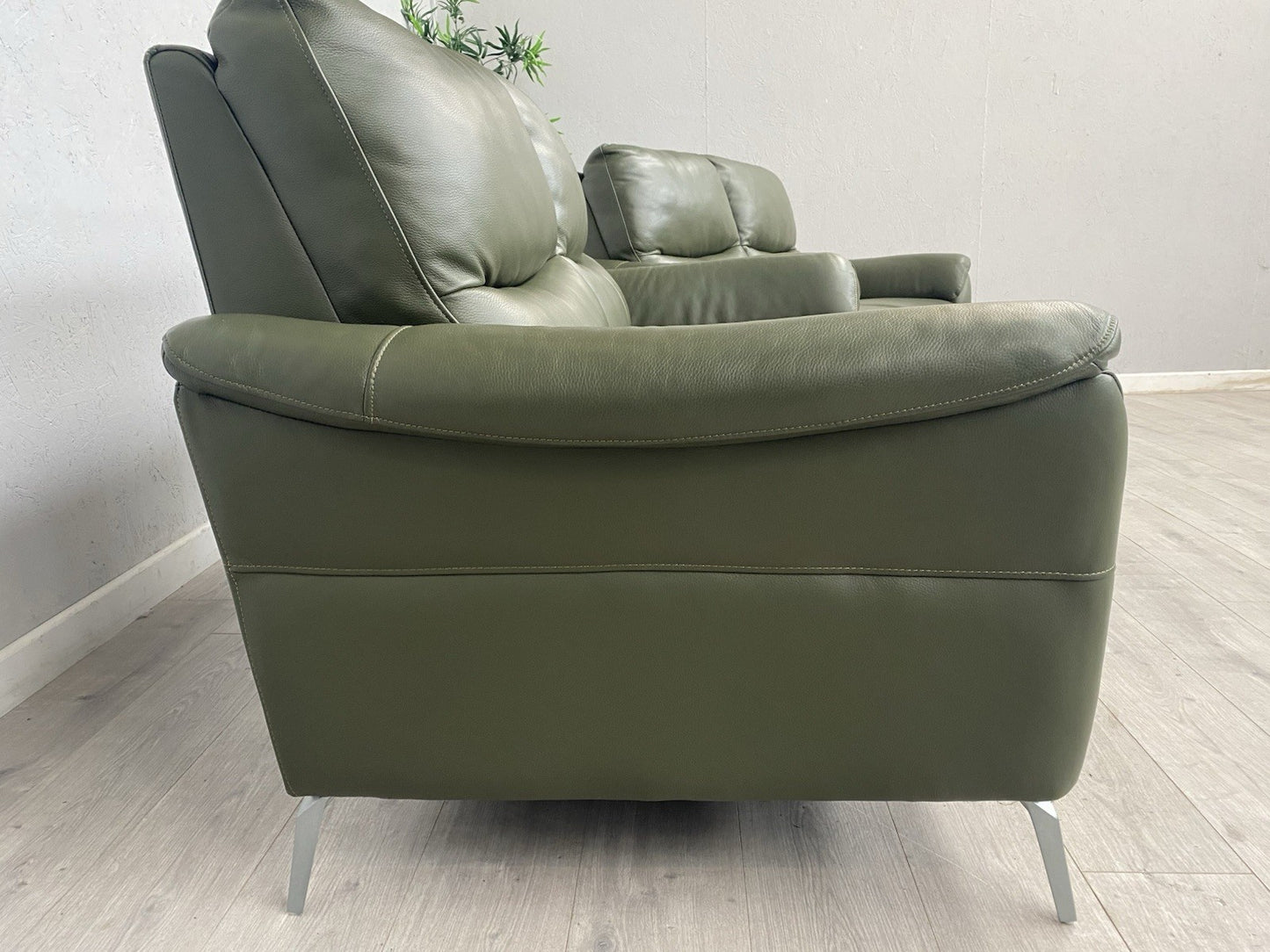Furniture Village DAYTONA Leather 2 x  2 Seater Sofa Set, Oslo Pine - RRP £2,990