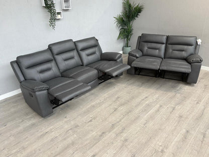 DFS New Braylan 3 Seater + 2 Seater Fabric Manual Recliner Sofa Set - RRP £1778