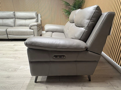 Furniture Village PANACHE Style Leather 3 + 2 Seater Power Recliner Sofa Set