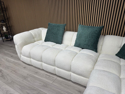 GENOA Large Fabric RHF/LHF Open End Chaise Corner Sofa - RRP £2,499