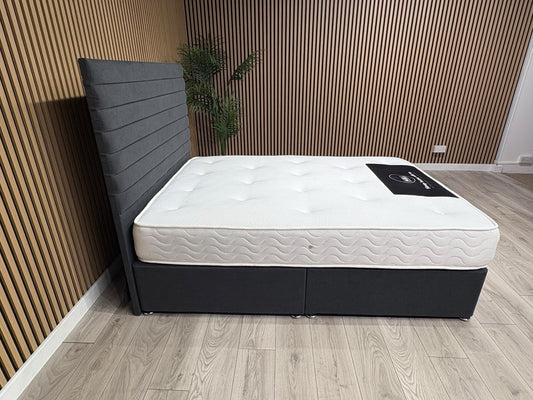 5ft Durham Bed Set, Inc Base + Headboard + Mattress (Storage Options Available)