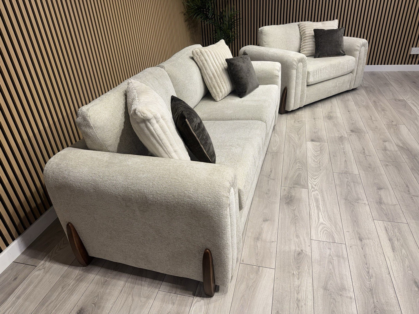 Charlie Marble Arch Style 3 Seater + Love Chair Fabric Sofa Set - RRP £3098