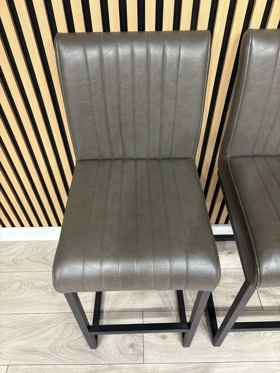 NEXT Sample - RIGA Industrial leather Bar Stools