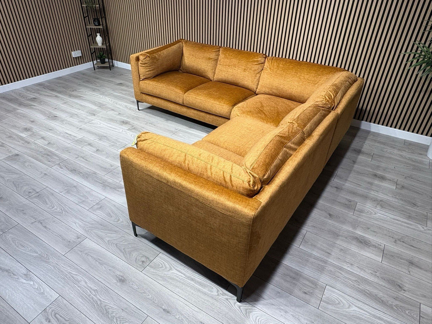 NEW Rene Fabric Corner Sofa, Amber - RRP £2495