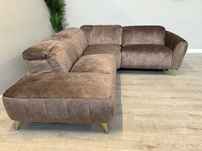 DFS Lidia Right Hand Facing Open Chaise Power Recliner Corner Sofa - RRP £1899