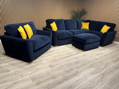 Furniture Village New Legend Corner + Footstool + Love Chair Set