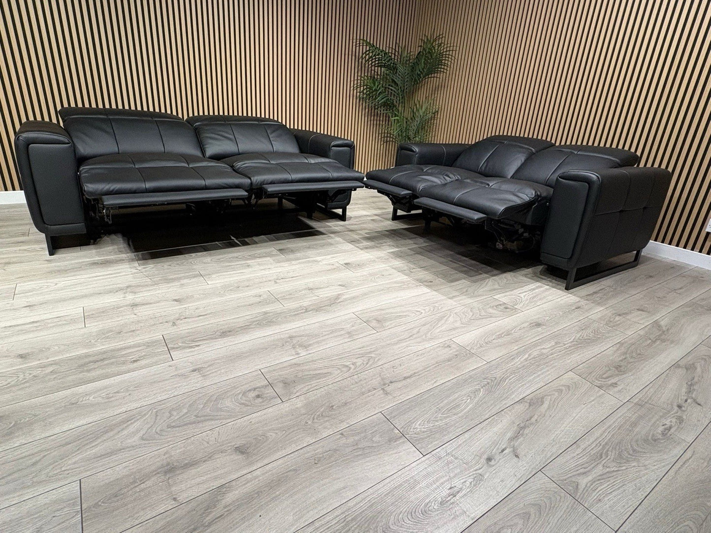 MARELLA 3 Seater + 2 Seater Power Recliner Leather Sofa Set RRP £4399