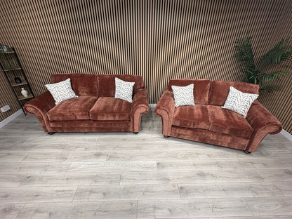 New BLENHEIM Fabric 3 Seater + 2 Seater Sofa Set - RRP £2990