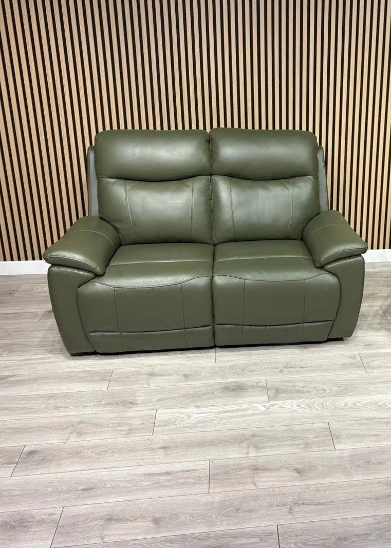 Furniture Village - SLOANE Leather 2 Seater Sofa, Oslo Pine - RRP £1,095