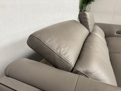 Furniture Village GISELLA Leather 3 Seater Sofa + Armchair Power Set - RRP £4390