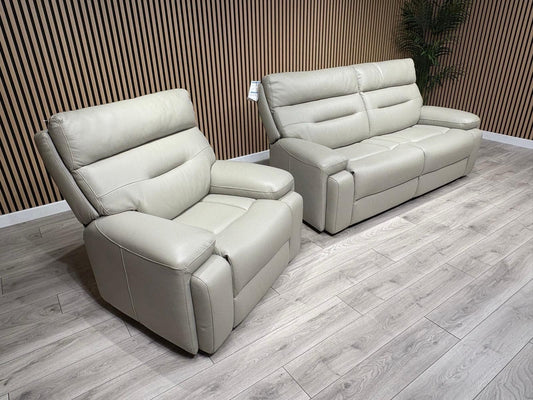 Furniture Village CINEMAX Leather 3 Seater Sofa + Armchair - RRP £2,890