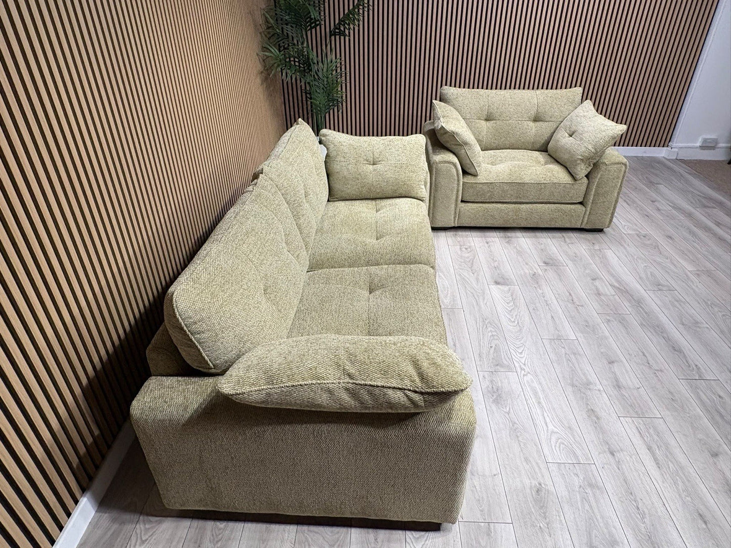 Davina Fabric Large 3 Seater Sofa + Love Chair Set - RRP £2698