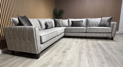 DFS - Cherished Fabric Corner Sofa, Formal Back - RRP: 2399