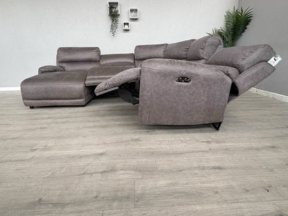 F.V LINK Fabric Corner Chaise Power Sofa, READ DESCRIPTION - RRP £2795