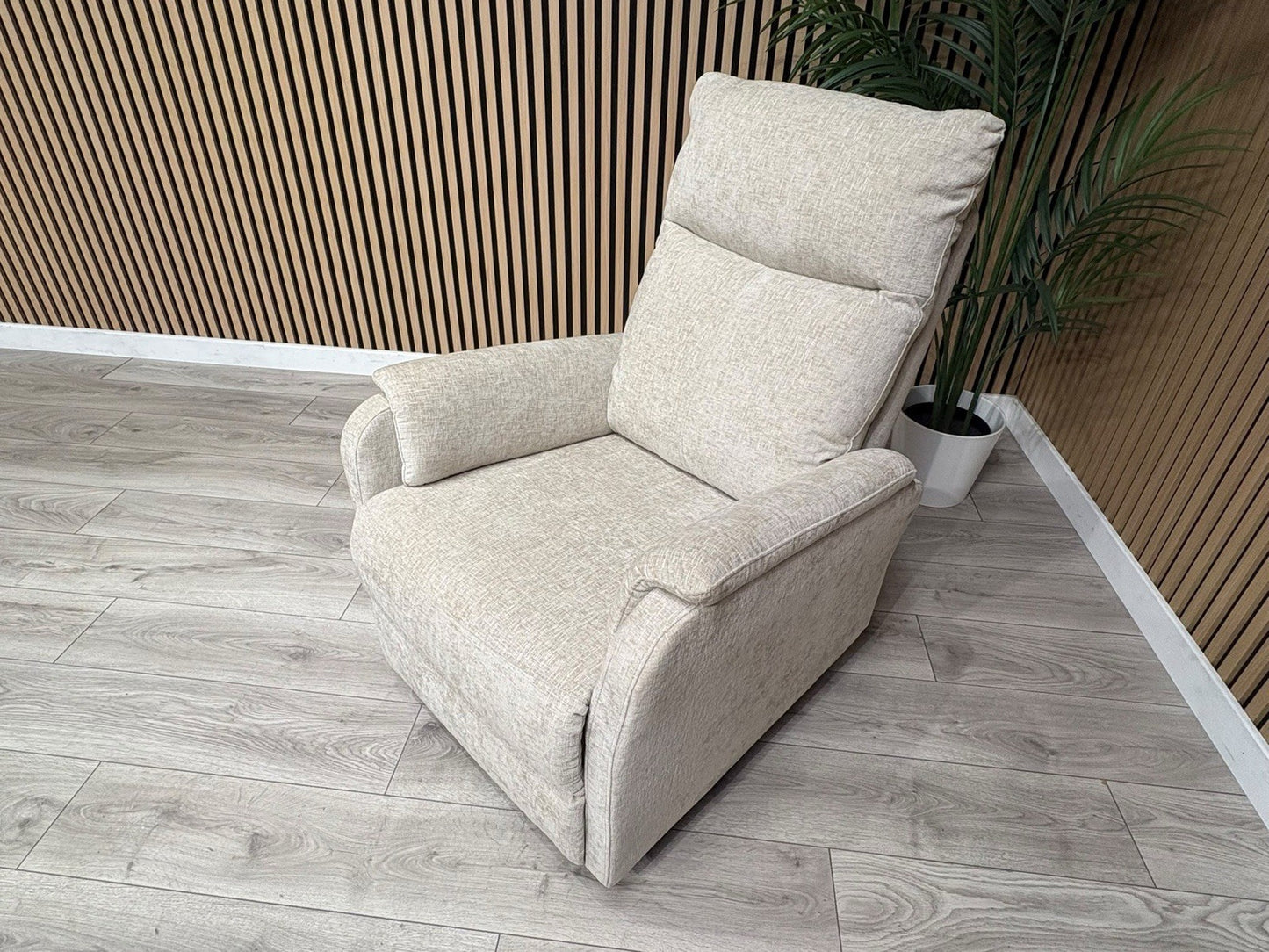 Furniture Village Fabric Rise & Recline Armchair, Linen - RRP £1299