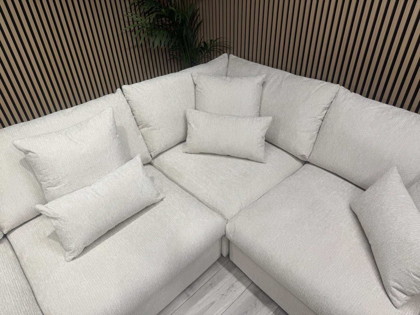 Sofology MARBLE ARCH Style Fabric RHF Corner Sofa, Cream - RRP £3,599