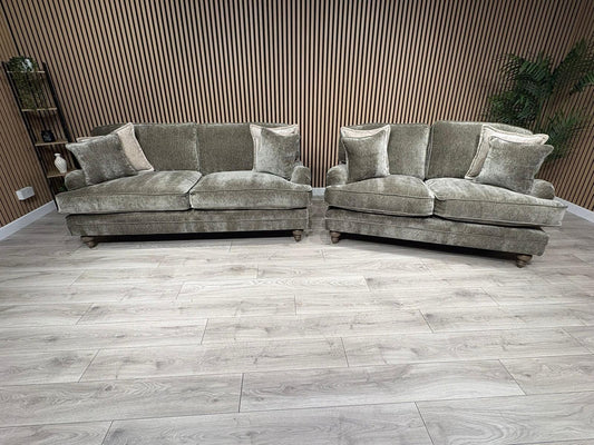 Laura Ashley HERITAGE Style Fabric 3 Seater + 2 Seater Sofa Set - RRP £3,500