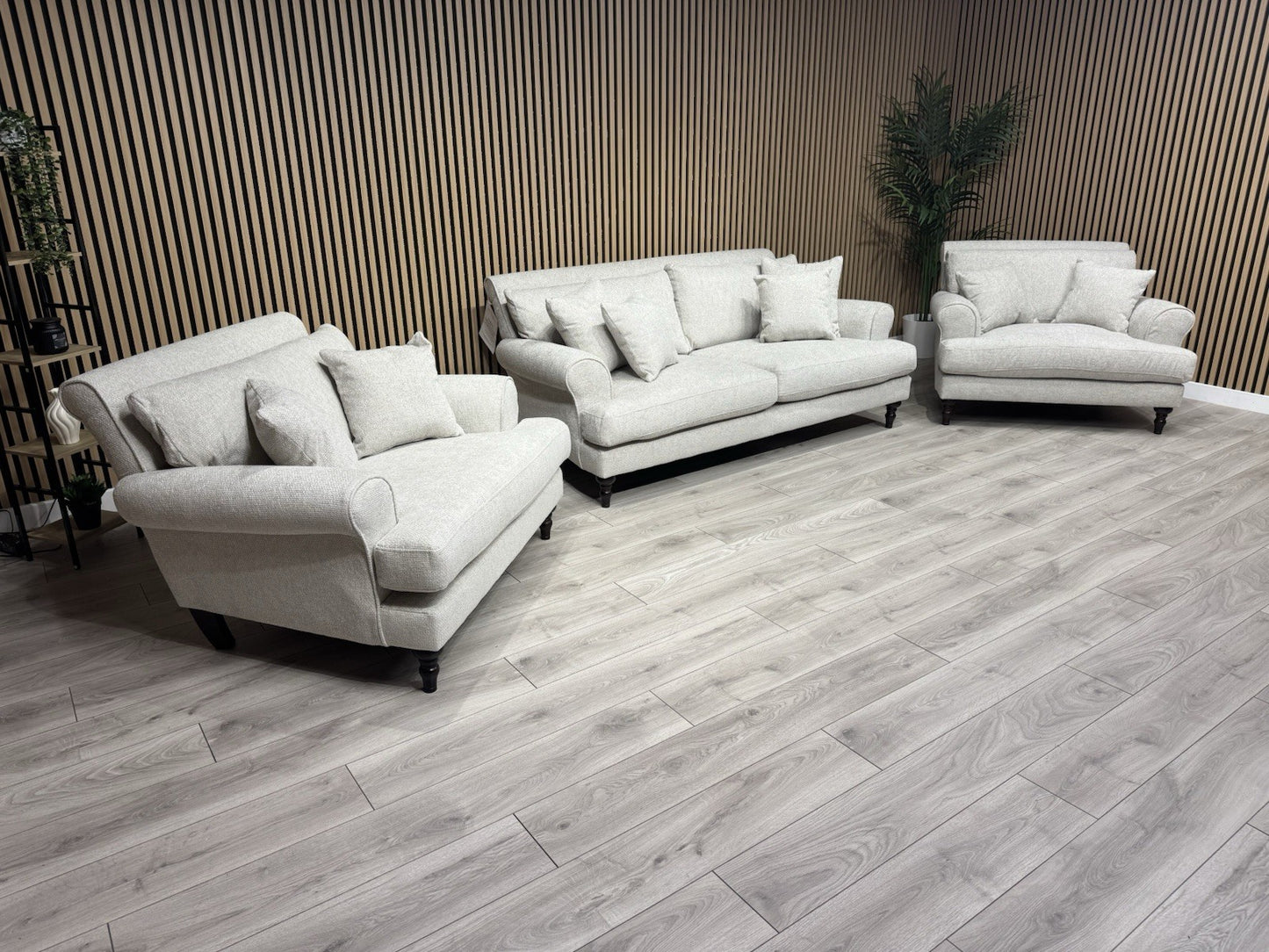 Laura Ashley LYNDEN Style Fabric 3 Seater Sofa + 2 x Armchairs Set - RRP £3395