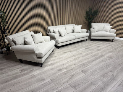 Laura Ashley LYNDEN Style Fabric 3 Seater Sofa + 2 x Armchairs Set - RRP £3395