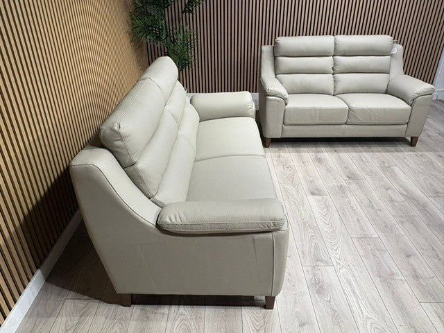 John Lewis Sample BELLA Leather Sofa, Pearl - Different Combinations Available