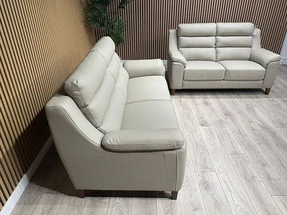 John Lewis Sample BELLA Leather Sofa, Pearl - Different Combinations Available