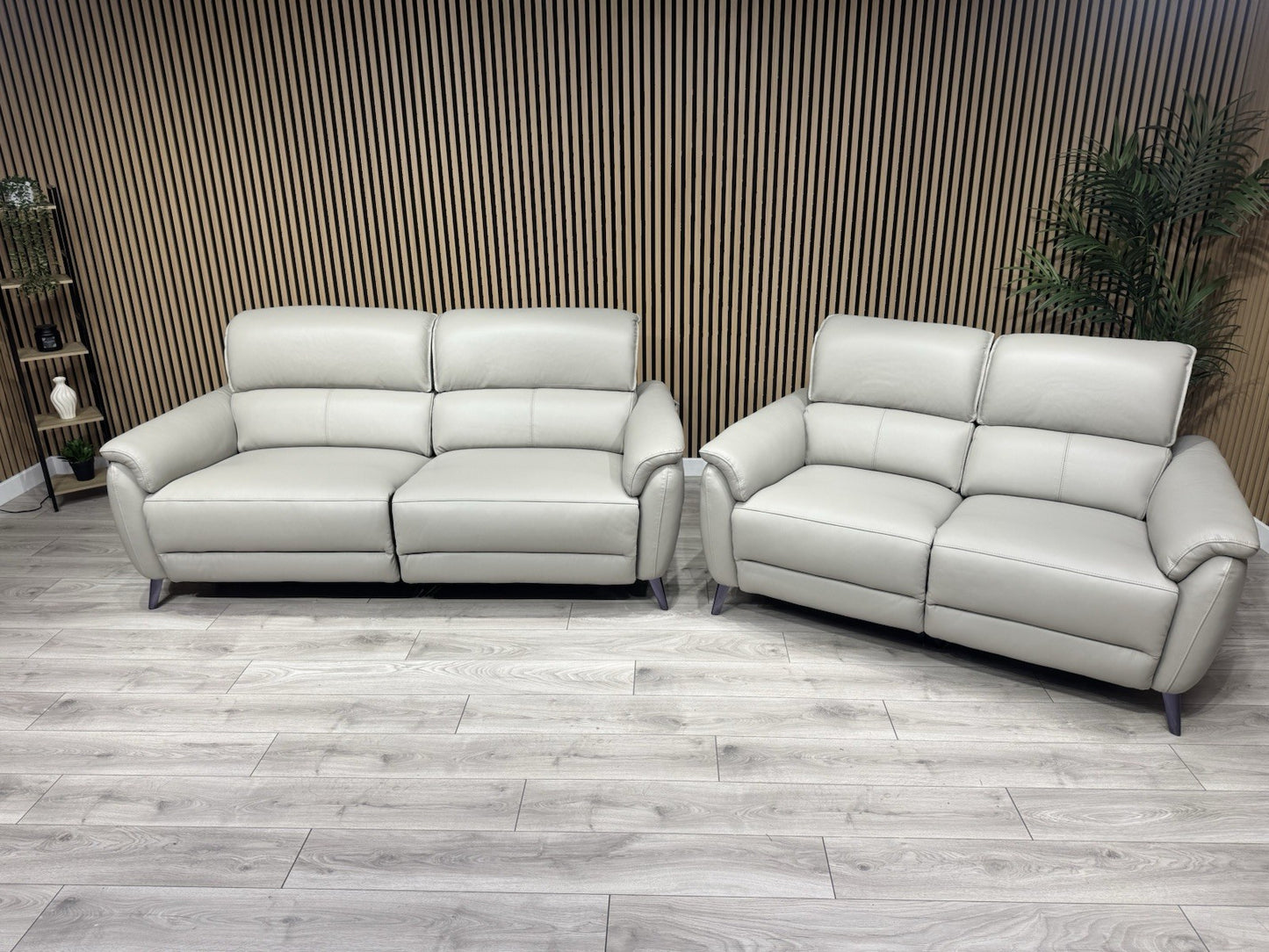 Furniture Village JUDE Style Leather 3 + 2 Seater Power Sofa Set - RRP £4,690