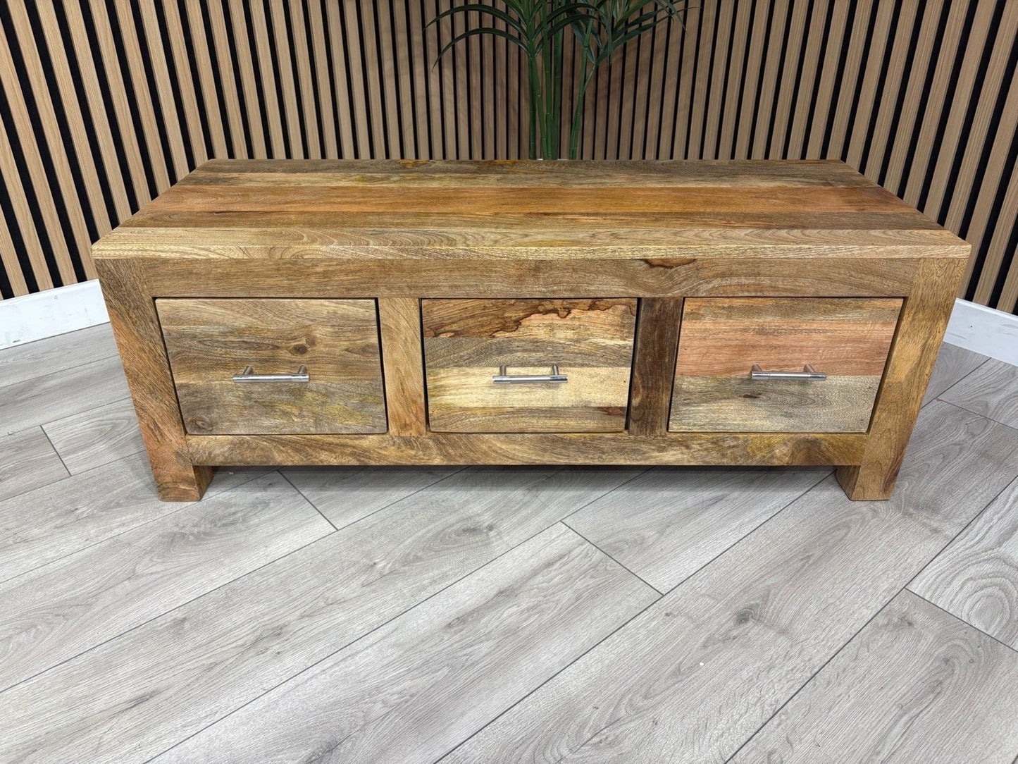 NEXT Sample - Cuba Mango Wood 3 Drawer Coffee Table - RRP: £695