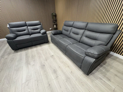 DFS Eiger Style Fabric 3+2 Seater Power Sofa Set RRP £2788
