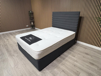 5ft Durham Bed Set, Inc Base + Headboard + Mattress (Storage Options Available)
