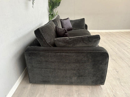 Sofology - CAVALLI Fabric Large 3 Seater Sofa, Chenille Slate - RRP £3,599